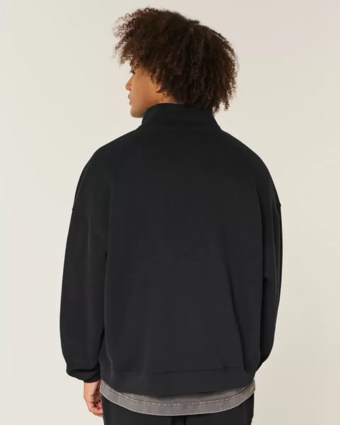 Rectangle Fit Quarter-Zip Sweatshirt