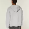 Rectangle Fit Zip-Up Hoodie