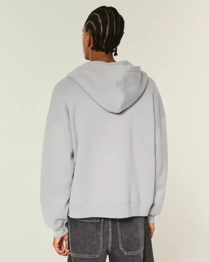 Rectangle Fit Zip-Up Hoodie