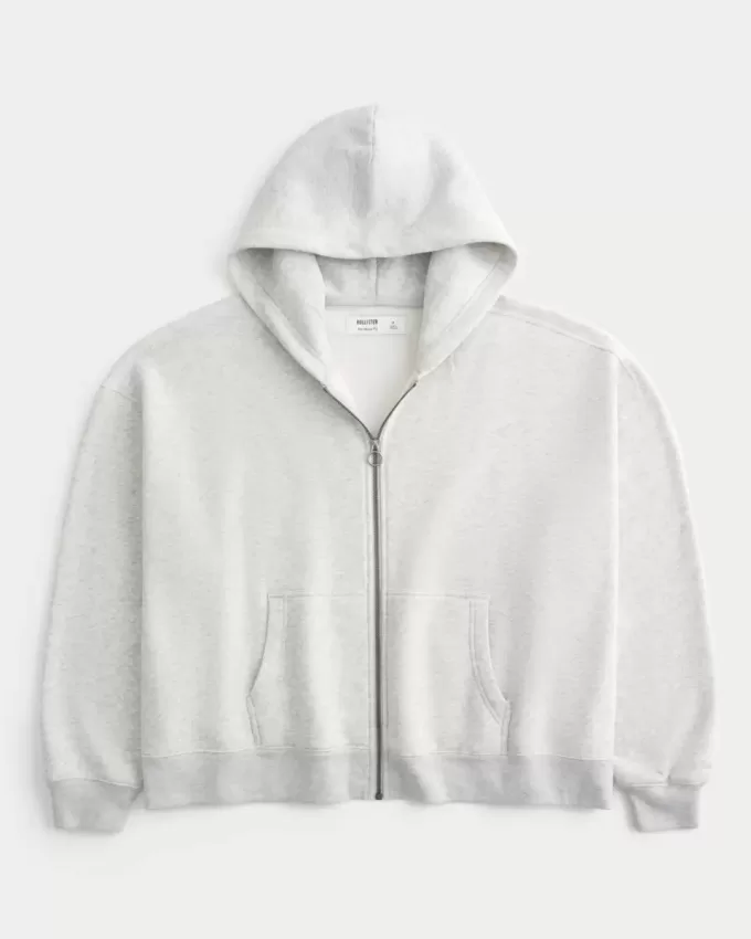 Rectangle Fit Zip-Up Hoodie