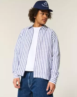 Relaxed Linen-Blend Shirt