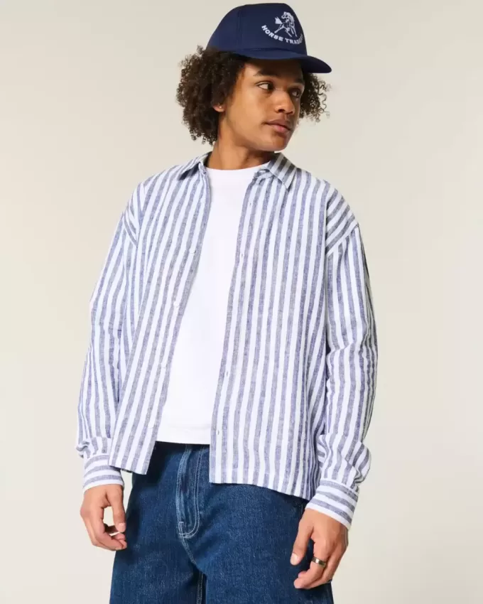 Relaxed Linen-Blend Shirt