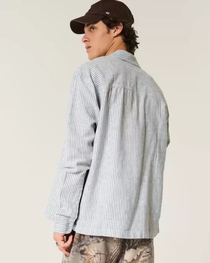 Relaxed Linen-Blend Shirt