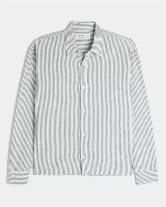 Relaxed Linen-Blend Shirt