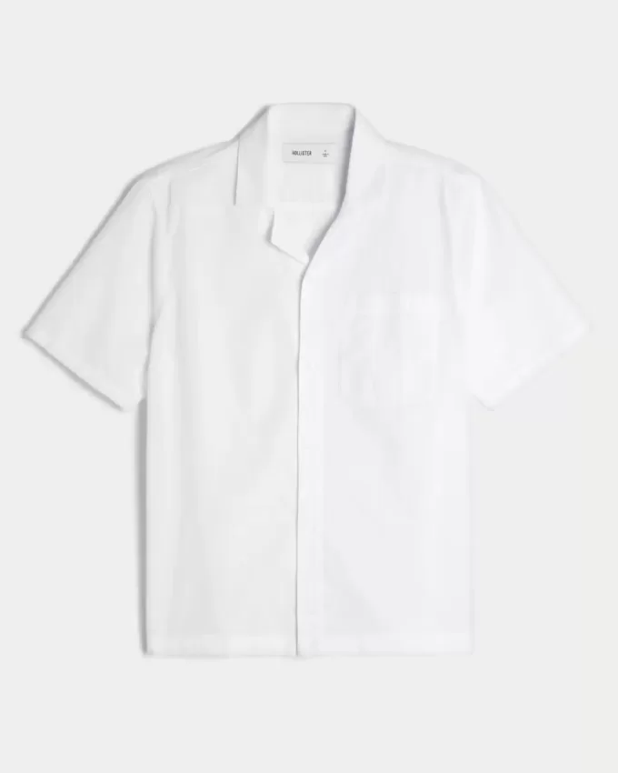 Relaxed Short-Sleeve Button-Through Shirt Relaxed Short-Sleeve Button-Through Shirt