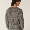Relaxed Thermal Long-Sleeve Camo Crew Shirt
