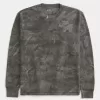 Relaxed Thermal Long-Sleeve Camo Crew Shirt