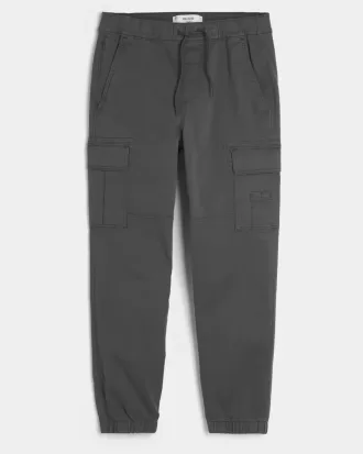 Relaxed Twill Cargo Joggers