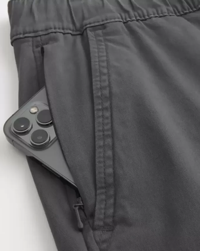 Relaxed Twill Cargo Joggers