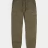 Relaxed Twill Cargo Joggers