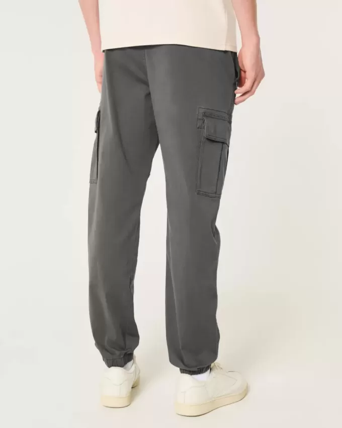 Relaxed Twill Cargo Joggers