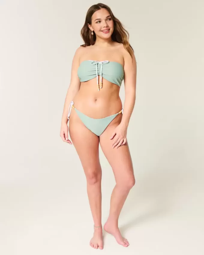 Reversible Side Tie Cheeky Bikini Bottom