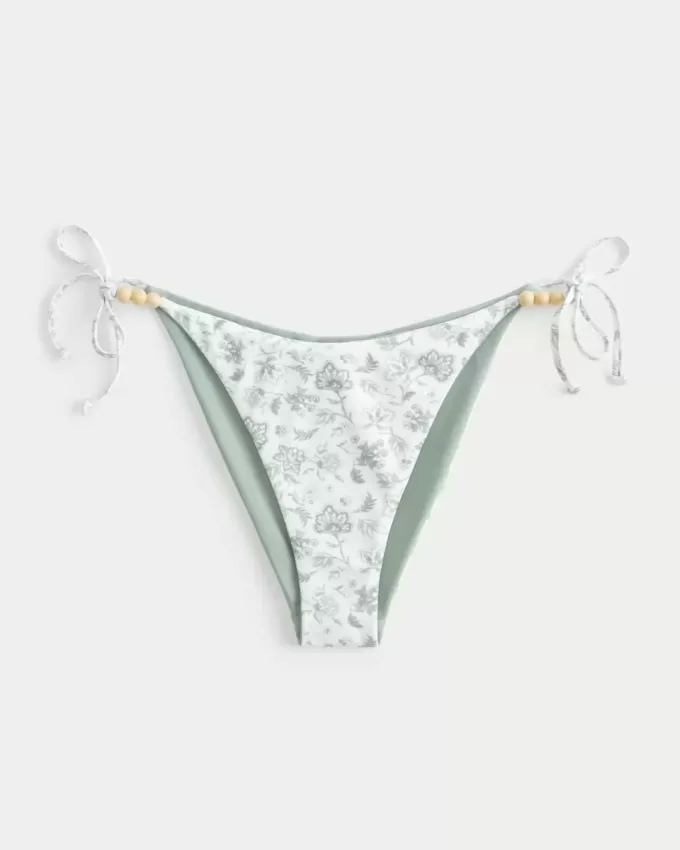 Reversible Side Tie Cheeky Bikini Bottom