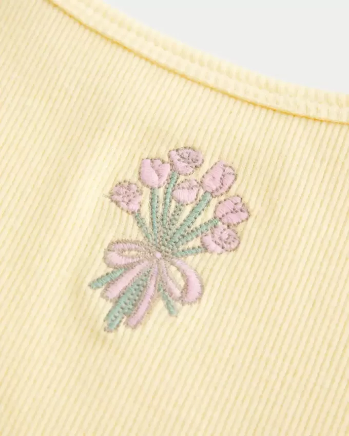 Ribbed Floral Graphic Cami Ribbed Floral Graphic Cami