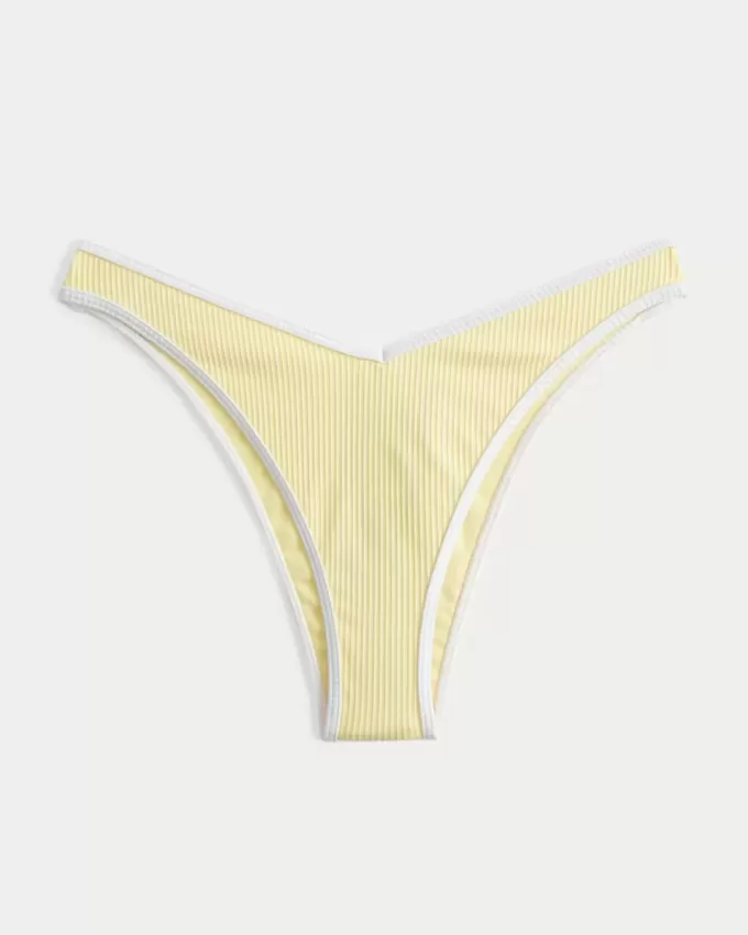 Ribbed High-Leg V-Waist Cheekiest Bikini Bottom Ribbed High-Leg V-Waist Cheekiest Bikini Bottom