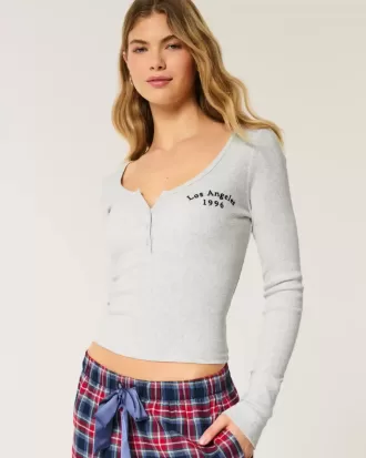 Ribbed Los Angeles Graphic Henley