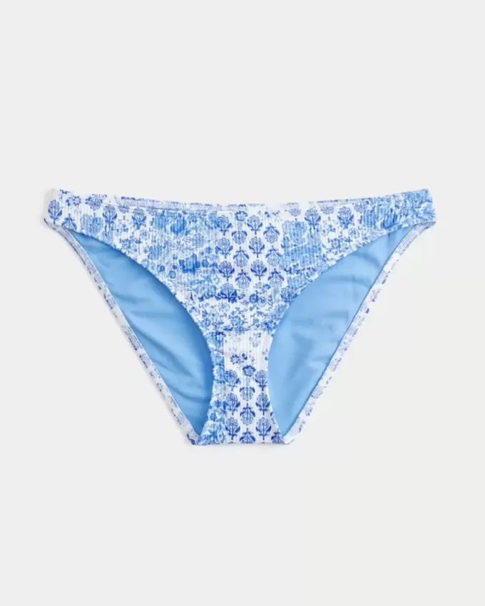 Ribbed Low-Rise Bikini Bottom