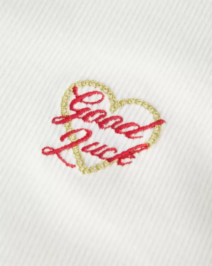 Ribbed Lunar New Year Graphic Half-Zip Top