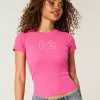Ribbed Number Graphic Baby Tee Ribbed Number Graphic Baby Tee