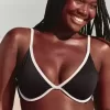 Ribbed Plunge Underwire Bikini Top