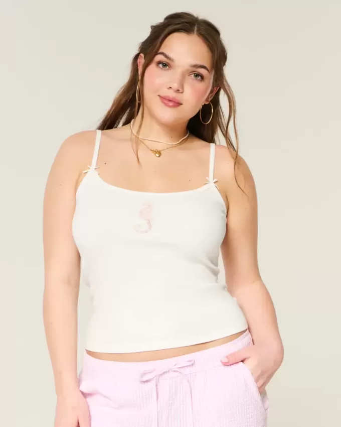 Ribbed Seahorse Graphic Cami Ribbed Seahorse Graphic Cami