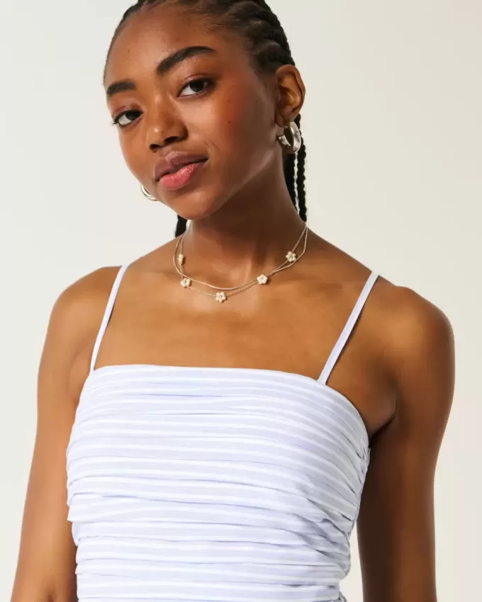 Ruched Bubble Skort Dress