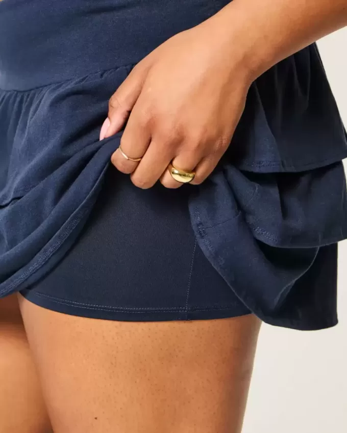 Ruffle Knit Mini Skort