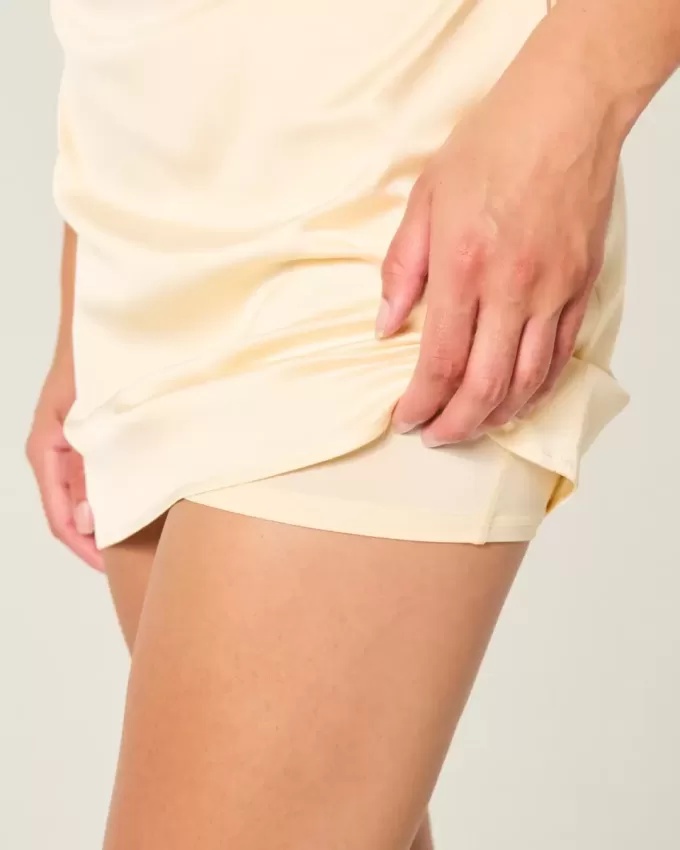 Satin Back Bow Bodycon Dress