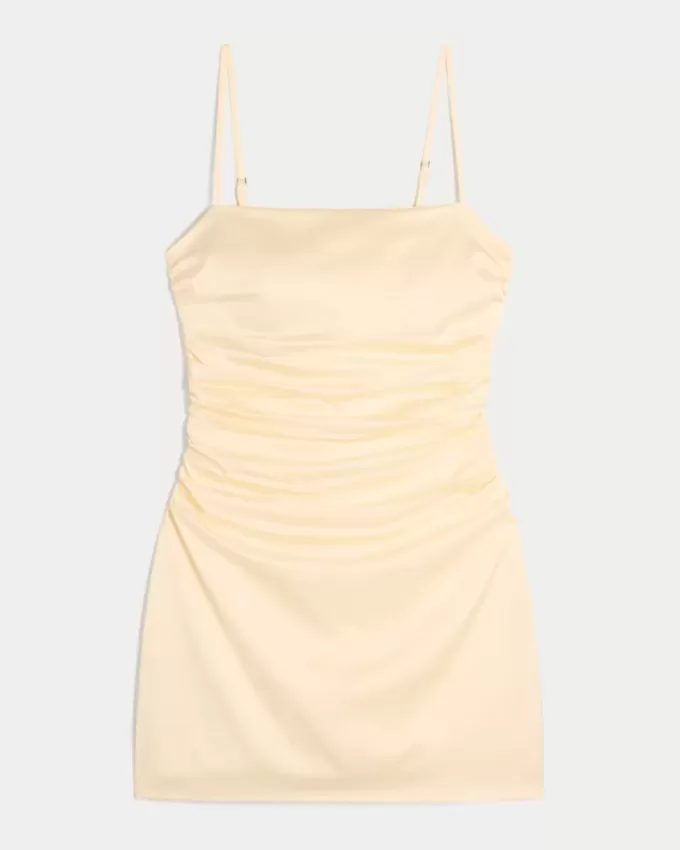 Satin Back Bow Bodycon Dress