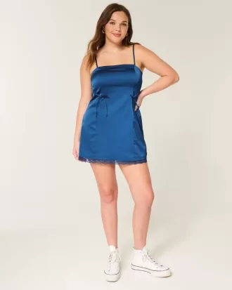 Satin Strapless Bow Bodycon Dress