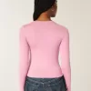 Seamless Fabric Long-Sleeve Crew Top