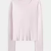 Seamless Fabric Long-Sleeve Crew Top