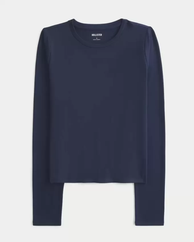 Seamless Fabric Long-Sleeve Crew Top Seamless Fabric Long-Sleeve Crew Top