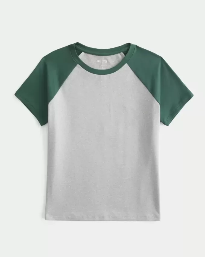Seamless Fabric Longline Crew Baby Tee