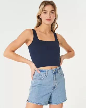 Seamless Fabric Square-Neck Tank