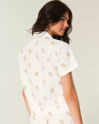 Short-Sleeve Oxford Cotton Shirt