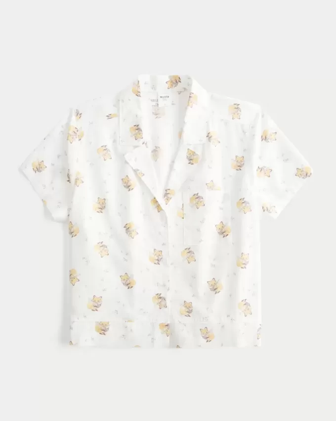 Short-Sleeve Oxford Cotton Shirt