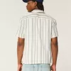 Short-Sleeve Textural Stripe Shirt