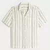 Short-Sleeve Textural Stripe Shirt