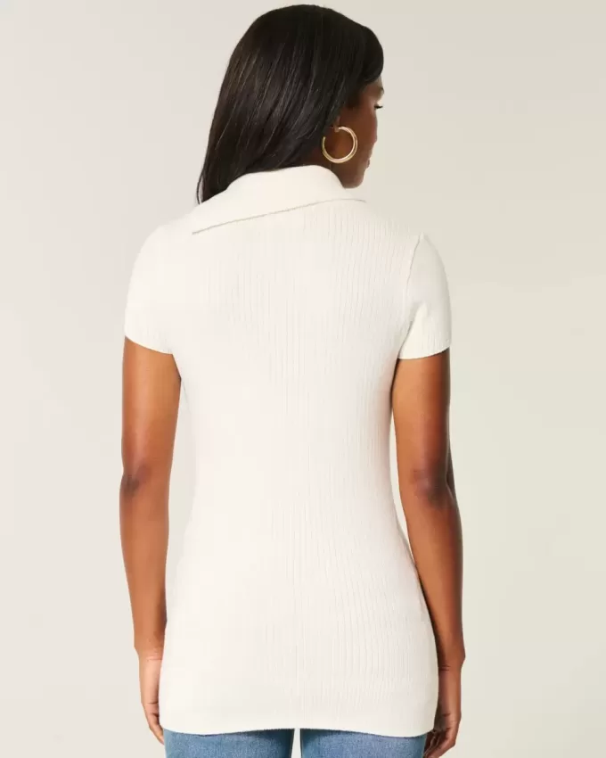 Short-Sleeve Tunic Sweater Short-Sleeve Tunic Sweater