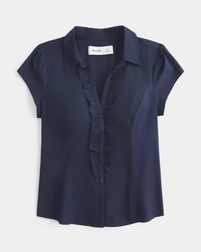 Short-Sleeve Tuxedo Shirt