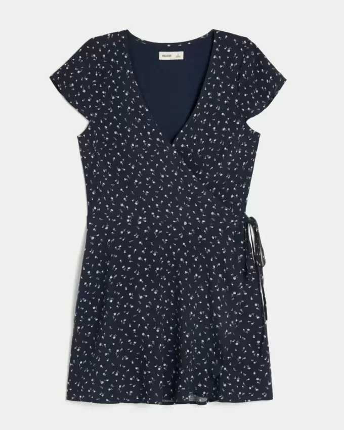 Short-Sleeve Wrap Dress Short-Sleeve Wrap Dress