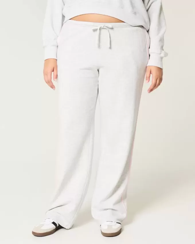 Side-Stripe Straight Sweatpants