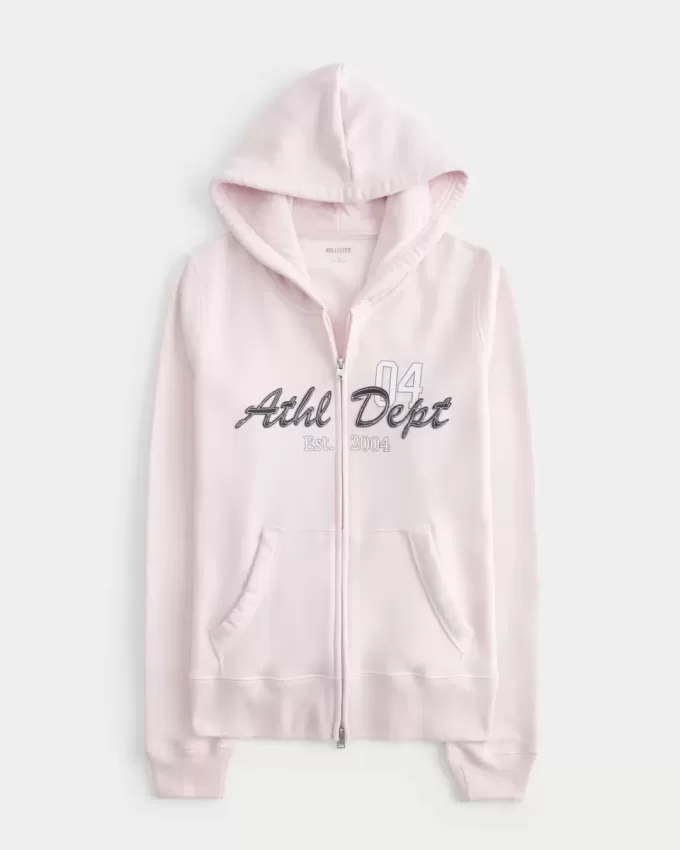 Slim Athletic Dept Graphic Zip-Up Hoodie Slim Athletic Dept Graphic Zip-Up Hoodie
