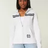 Slim Striped Zip-Up Hoodie
