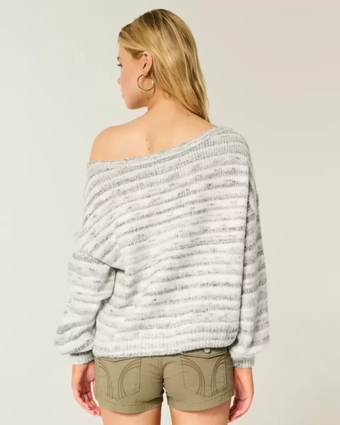 Slouchy Off-the-Shoulder Sweater