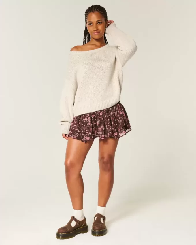 Slouchy Off-the-Shoulder Sweater