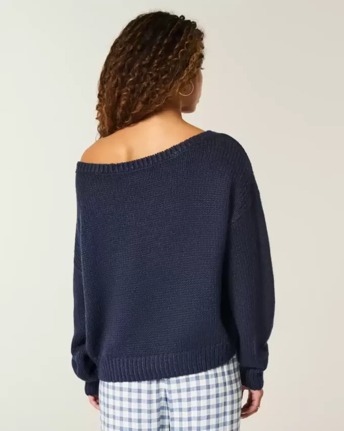 Slouchy Off-the-Shoulder Sweater