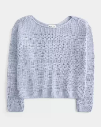 Slouchy Textural Stitch Sweater