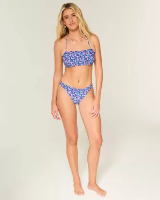 Smocked Bandeau Bikini Top